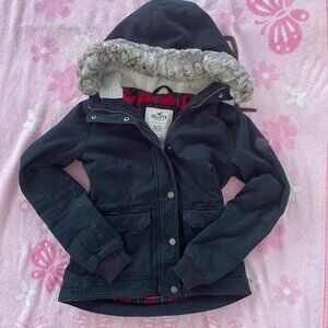 Hollister Co. Women's Black and Navy Jacket